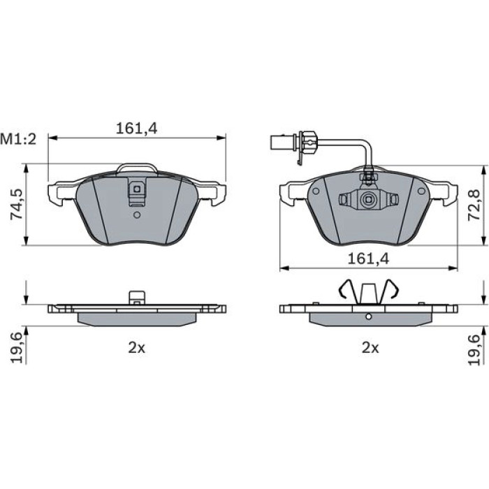 BOSCH 0 986 494 035 Bremsbelagsatz, Scheibenbremse BOSCH 0 986 494 035 Bremsbelagsatz, Scheibenbremse