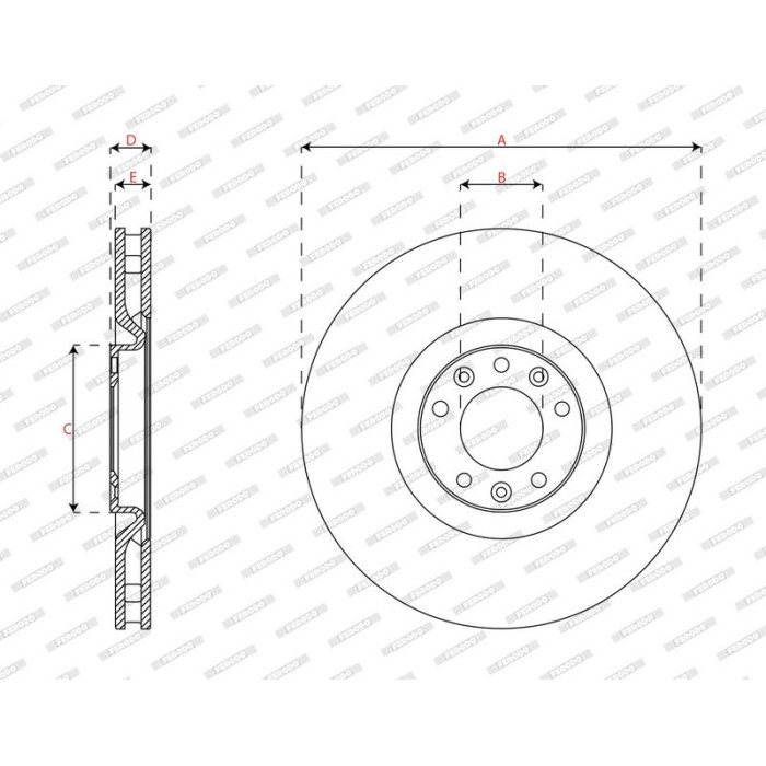 Ferodo DDF2211C-1 Bremsscheibe PREMIER