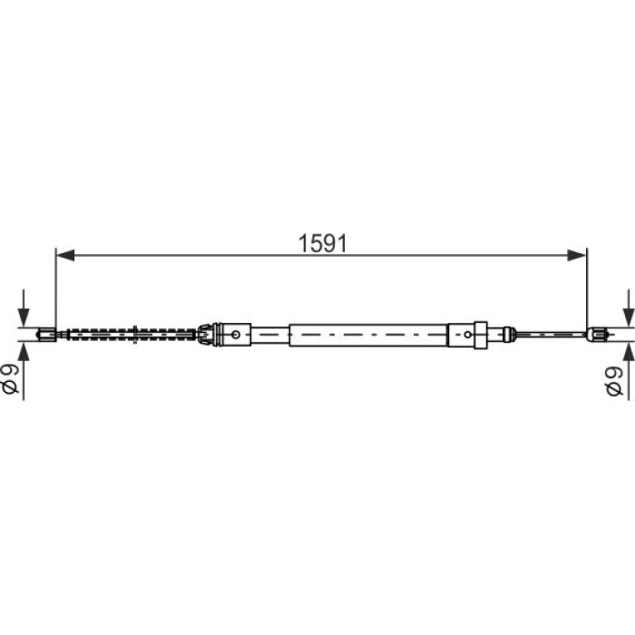 BOSCH 1 987 477 580 Seilzug, Feststellbremse BOSCH 1 987 477 580 Seilzug, Feststellbremse