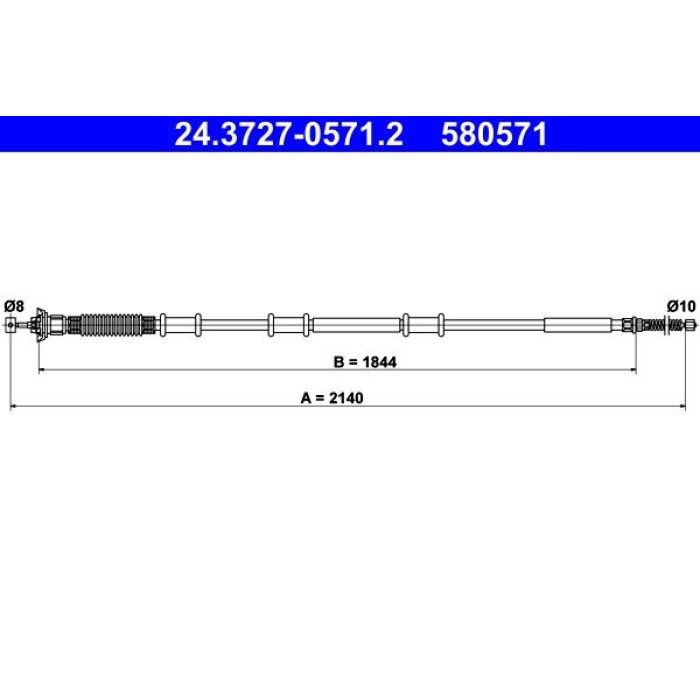 ATE 24.3727-0571.2 Seilzug, Feststellbremse