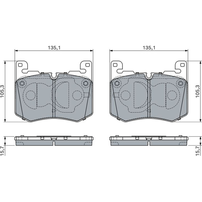 BOSCH 0 986 460 156 Bremsbelagsatz, Scheibenbremse
