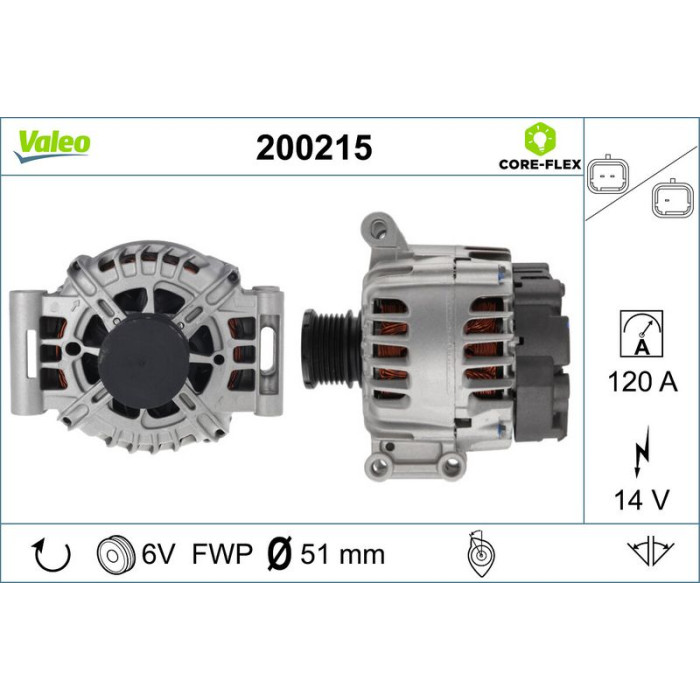 Valeo 200215 Generator CORE-FLEX Valeo 200215 Generator CORE-FLEX