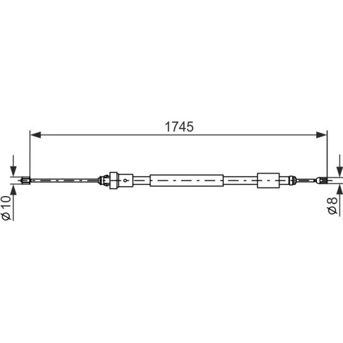 BOSCH 1 987 477 576 Seilzug, Feststellbremse
