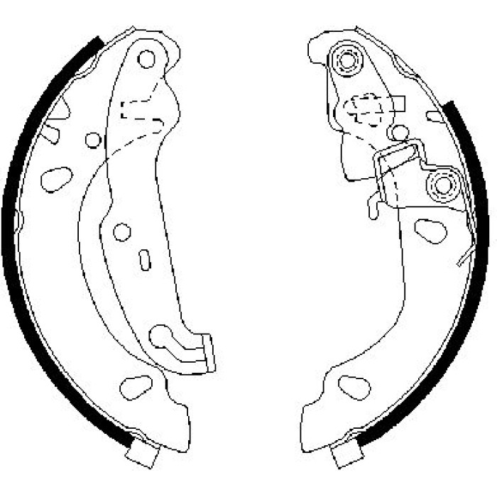 BOSCH 0 986 487 624 Bremsbackensatz BOSCH 0 986 487 624 Bremsbackensatz