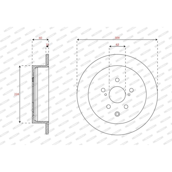 Ferodo DDF2519C Bremsscheibe PREMIER