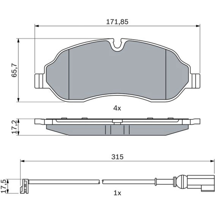 BOSCH 0 986 424 982 Bremsbelagsatz, Scheibenbremse BOSCH 0 986 424 982 Bremsbelagsatz, Scheibenbremse