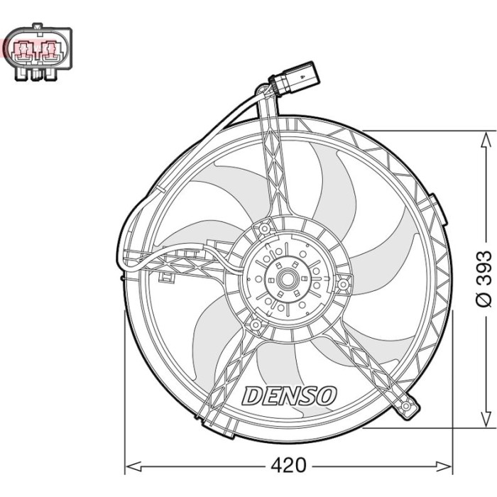 Denso DER05010 Lüfter, Motorkühlung Denso DER05010 Lüfter, Motorkühlung