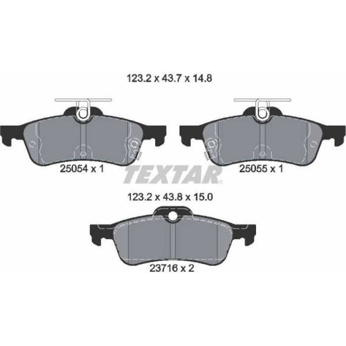 Textar 2505401 Bremsbelagsatz, Scheibenbremse Q+ Textar 2505401 Bremsbelagsatz, Scheibenbremse Q+