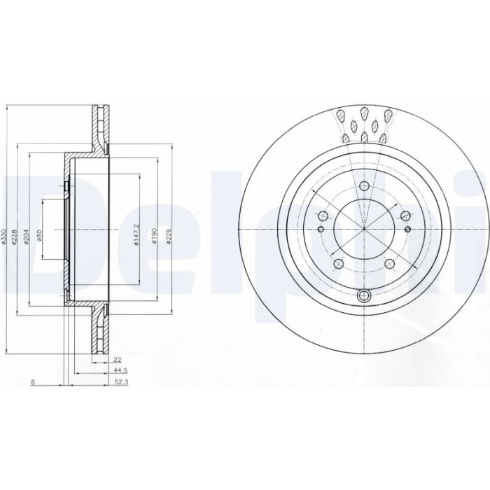 Delphi BG4204C Bremsscheibe Delphi BG4204C Bremsscheibe