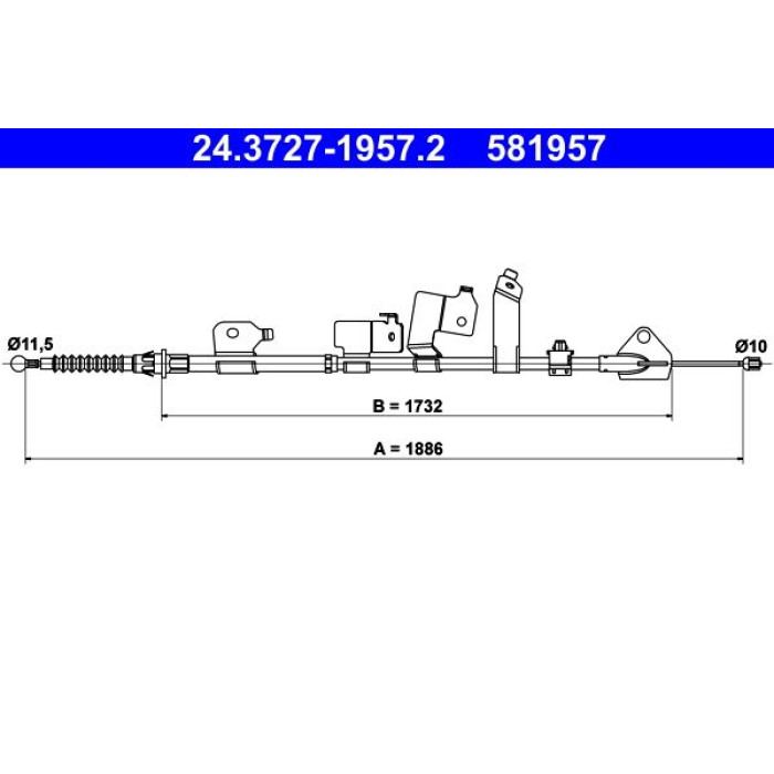 ATE 24.3727-1957.2 Seilzug, Feststellbremse