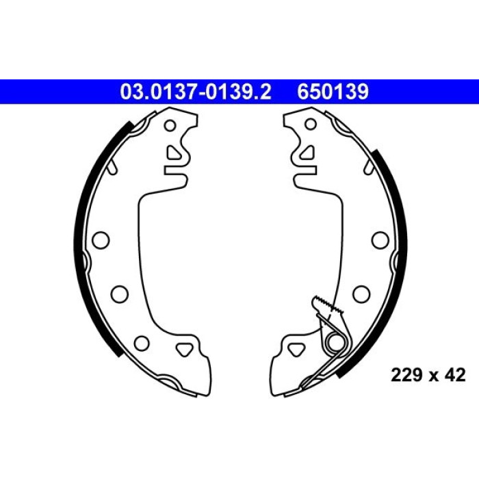 ATE 03.0137-0139.2 Bremsbackensatz