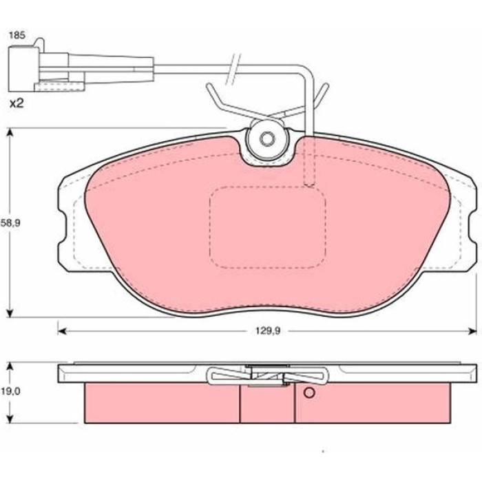 TRW GDB1117 Bremsbelagsatz, Scheibenbremse TRW GDB1117 Bremsbelagsatz, Scheibenbremse