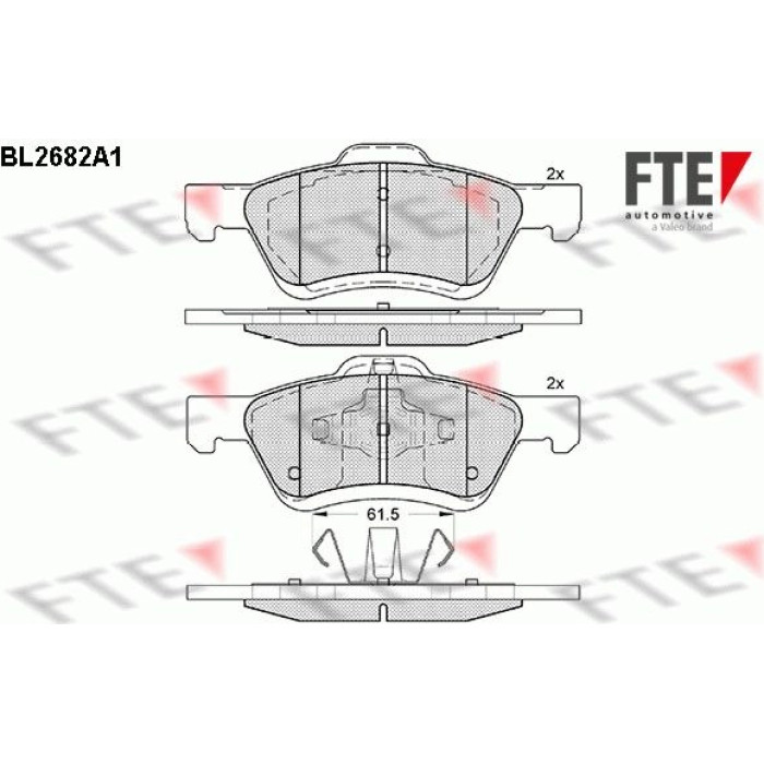 FTE 9011045 Bremsbelagsatz, Scheibenbremse FTE 9011045 Bremsbelagsatz, Scheibenbremse