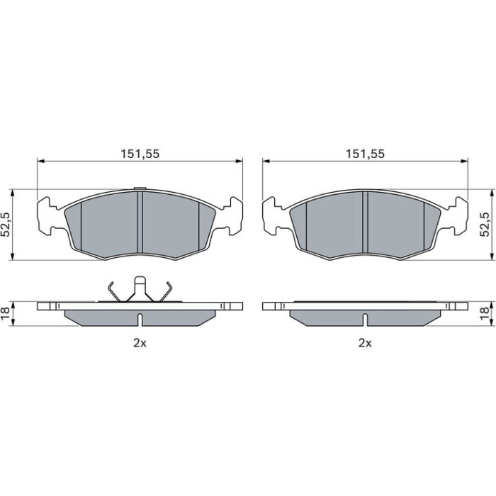 BOSCH 0 986 469 070 Bremsbelagsatz, Scheibenbremse BOSCH 0 986 469 070 Bremsbelagsatz, Scheibenbremse