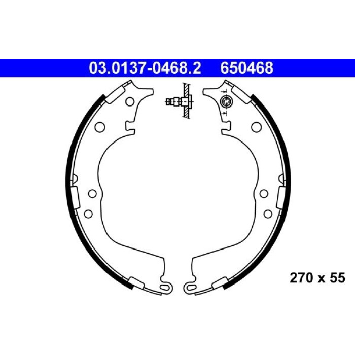 ATE 03.0137-0468.2 Bremsbackensatz ATE 03.0137-0468.2 Bremsbackensatz