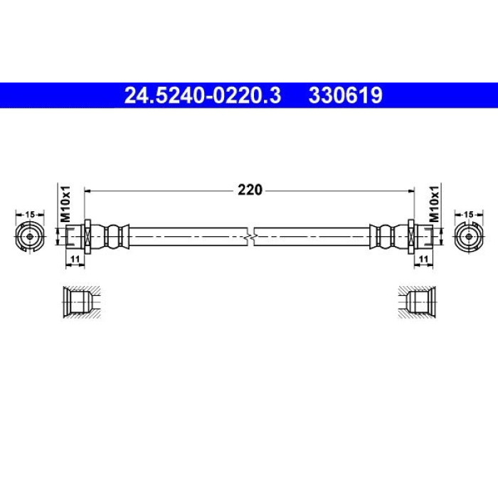 ATE 24.5240-0220.3 Bremsschlauch ATE 24.5240-0220.3 Bremsschlauch