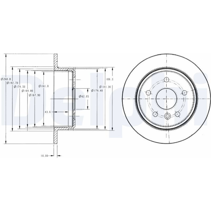 Delphi BG3178 Bremsscheibe