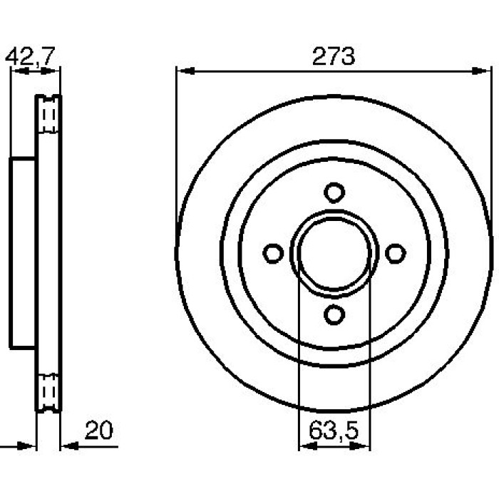 BOSCH 0 986 478 816 Bremsscheibe