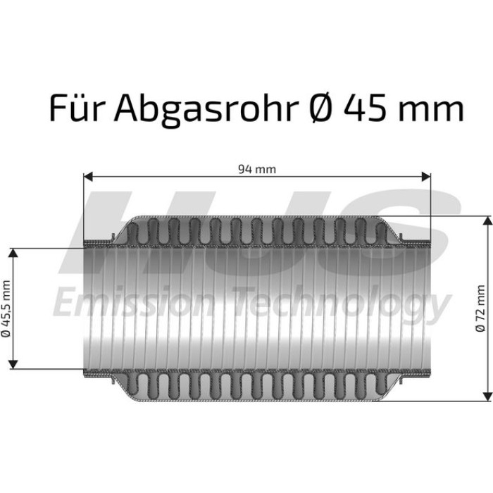HJS 83 00 8510 Flexrohr, Abgasanlage interFLEX HJS 83 00 8510 Flexrohr, Abgasanlage interFLEX