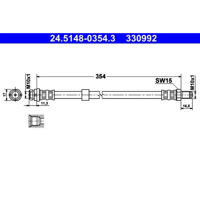ATE 24.5148-0354.3 Bremsschlauch ATE 24.5148-0354.3 Bremsschlauch