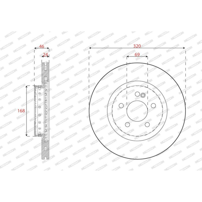 Ferodo DDF2835VC-1 Bremsscheibe PREMIER Ferodo DDF2835VC-1 Bremsscheibe PREMIER