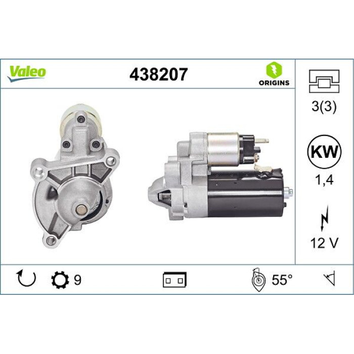 Valeo 438207 Starter ORIGINS Valeo 438207 Starter ORIGINS