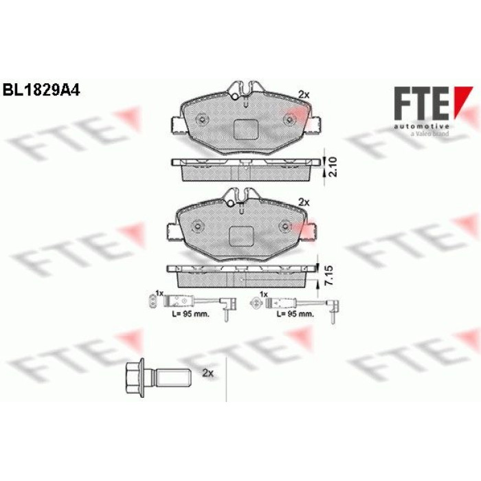 FTE 9010407 Bremsbelagsatz, Scheibenbremse FTE 9010407 Bremsbelagsatz, Scheibenbremse