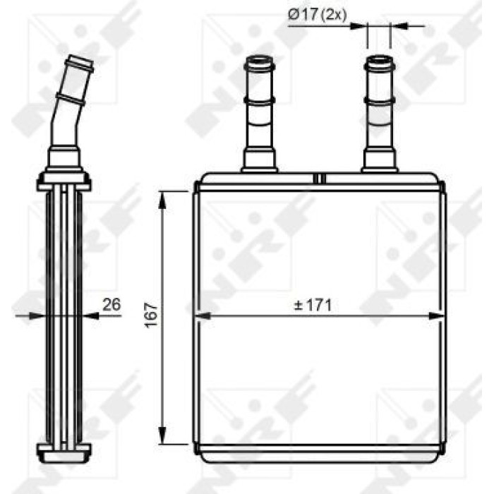 NRF 54291 Wärmetauscher, Innenraumheizung NRF 54291 Wärmetauscher, Innenraumheizung