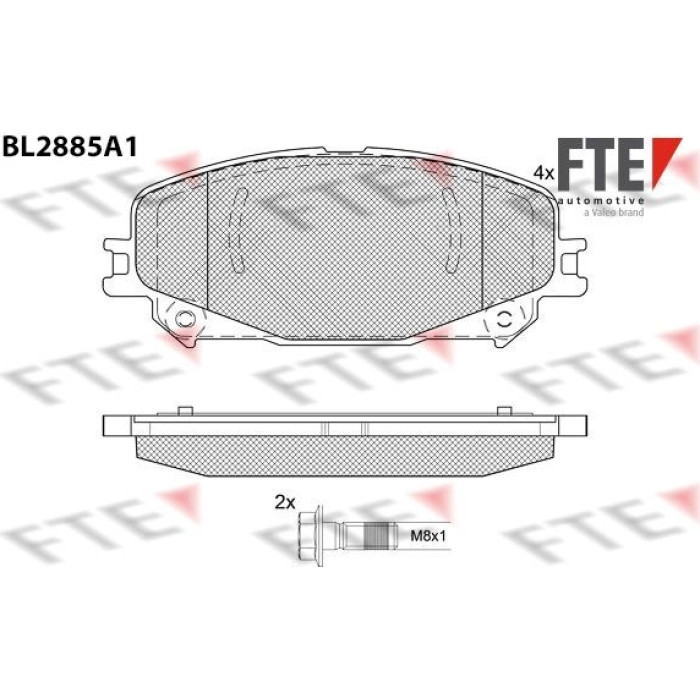 FTE 9011125 Bremsbelagsatz, Scheibenbremse