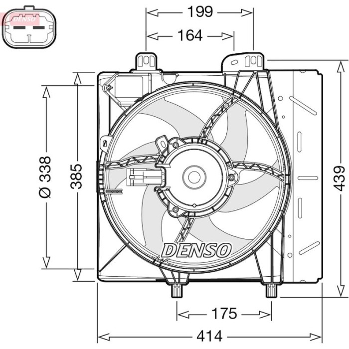 Denso DER07011 Lüfter, Motorkühlung Denso DER07011 Lüfter, Motorkühlung