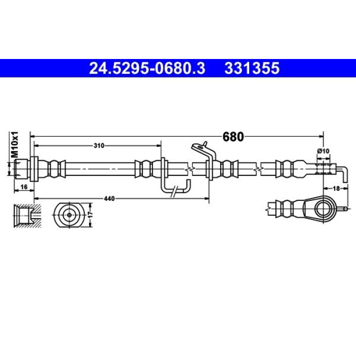 ATE 24.5295-0680.3 Bremsschlauch
