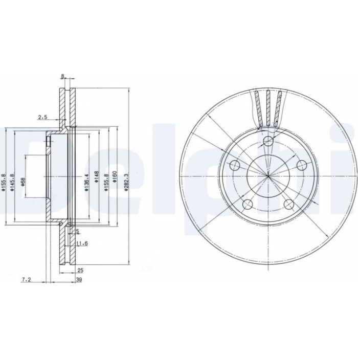 Delphi BG3199 Bremsscheibe Delphi BG3199 Bremsscheibe