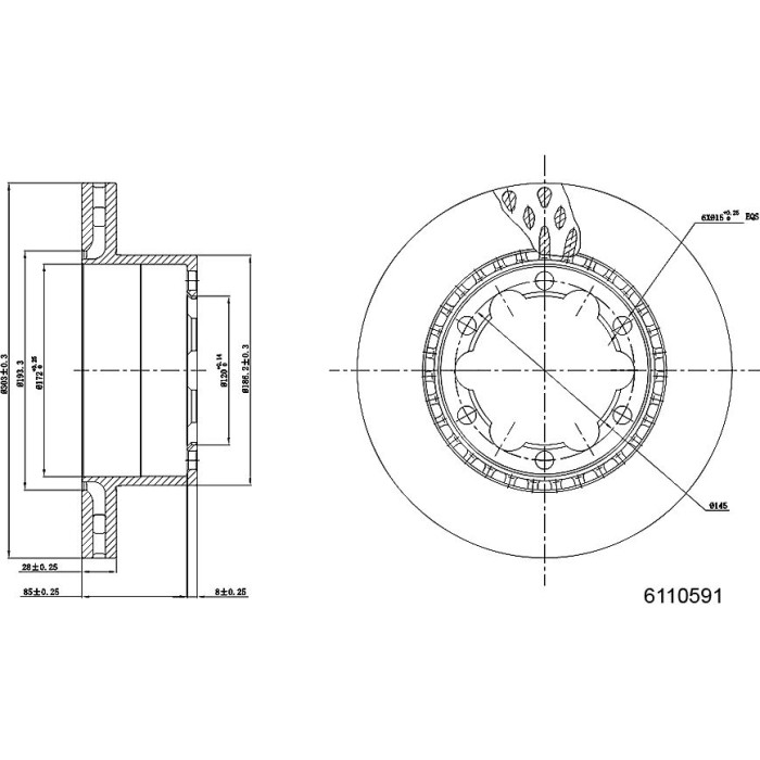 Metzger 6110591 Bremsscheibe