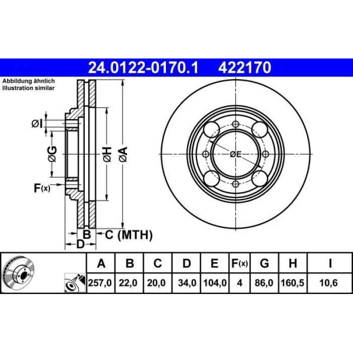 Bremsscheibe 24.0122-0170.1
