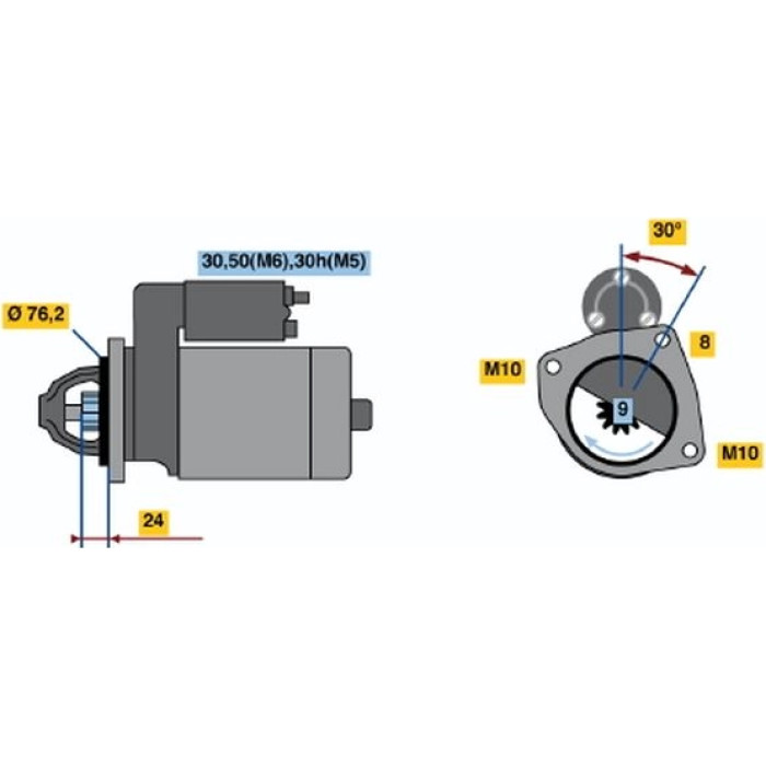 BOSCH 0 001 108 230 Starter