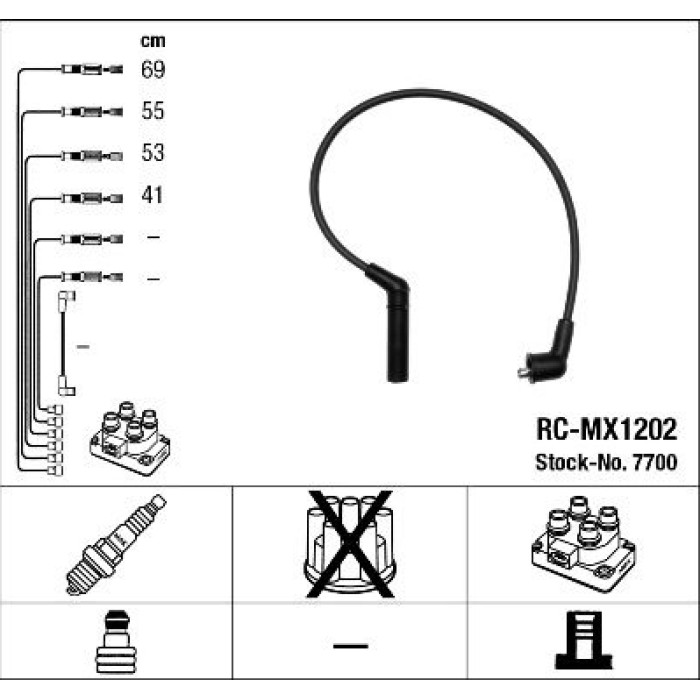 NGK 7700 Zündleitungssatz