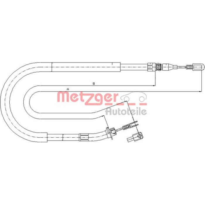 Metzger 10.9874 Seilzug, Feststellbremse