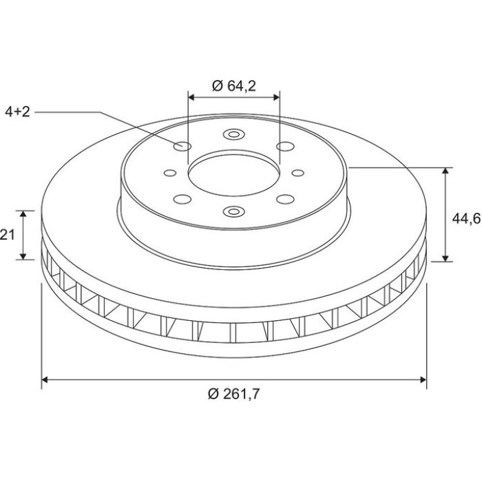 Valeo 672555 Bremsscheibe COATED