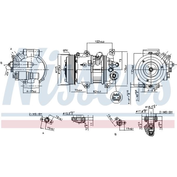 Nissens 890650 Kompressor, Klimaanlage FIRST FIT