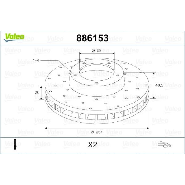 Valeo 886153 Bremsscheibe