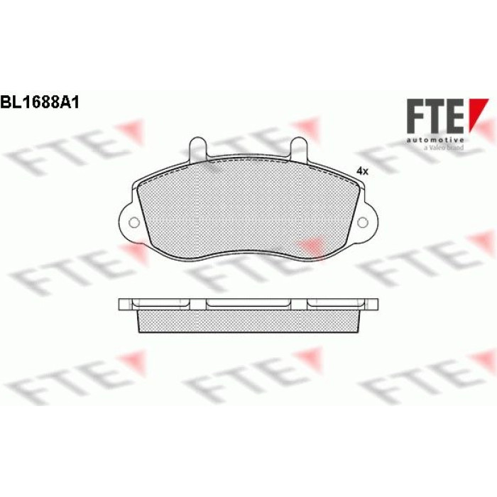 FTE 9010300 Bremsbelagsatz, Scheibenbremse