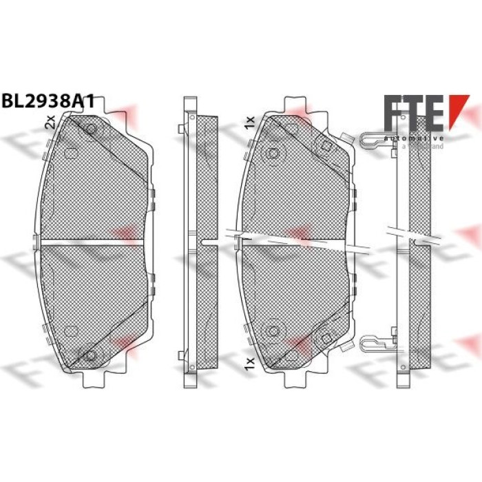FTE 9011182 Bremsbelagsatz, Scheibenbremse FTE 9011182 Bremsbelagsatz, Scheibenbremse