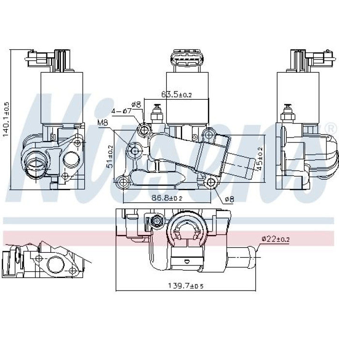 Nissens 98204 AGR-Ventil FIRST FIT Nissens 98204 AGR-Ventil FIRST FIT