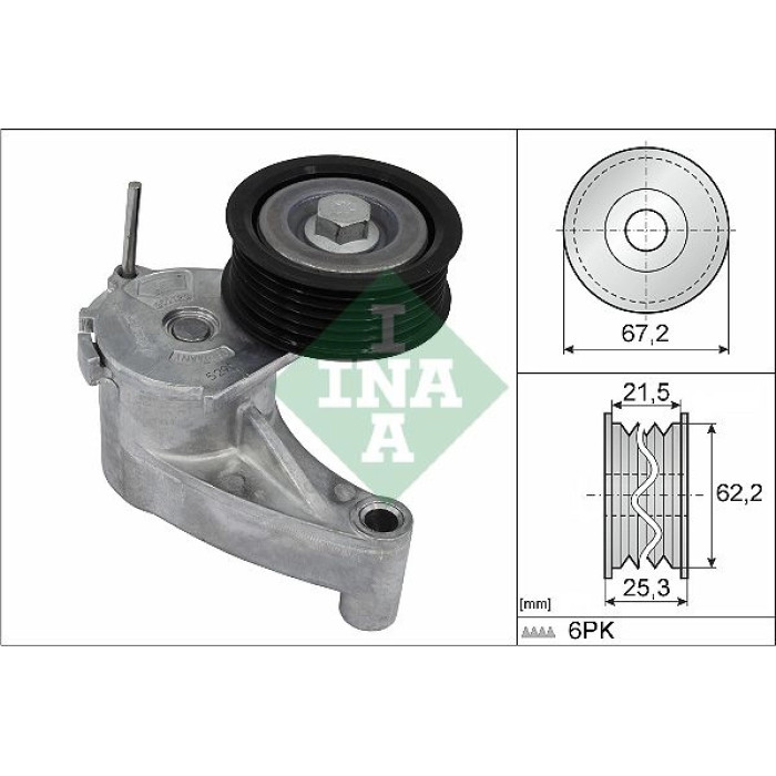 INA 534 0710 10 Riemenspanner, Keilrippenriemen