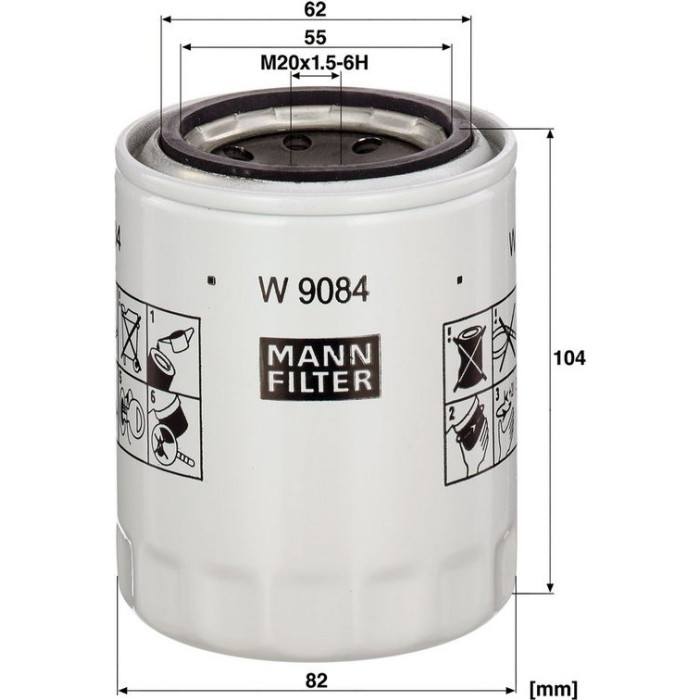 Mann-Filter W 9084 Ölfilter Mann-Filter W 9084 Ölfilter