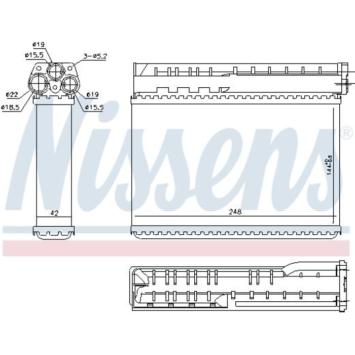 Nissens 70512 Wärmetauscher, Innenraumheizung