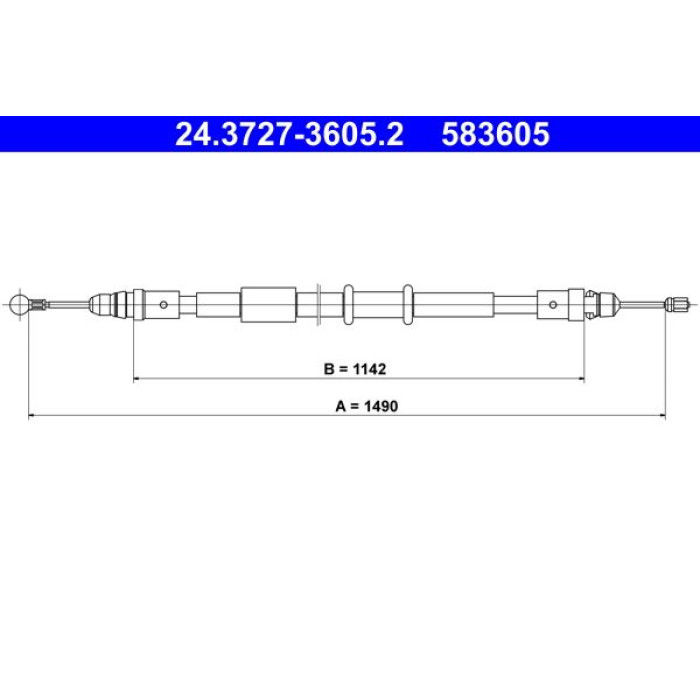 ATE 24.3727-3605.2 Seilzug, Feststellbremse ATE 24.3727-3605.2 Seilzug, Feststellbremse