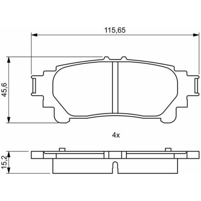 BOSCH 0 986 494 873 Bremsbelagsatz, Scheibenbremse BOSCH 0 986 494 873 Bremsbelagsatz, Scheibenbremse