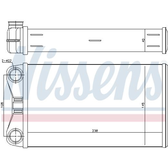 Nissens 70226 Wärmetauscher, Innenraumheizung FIRST FIT