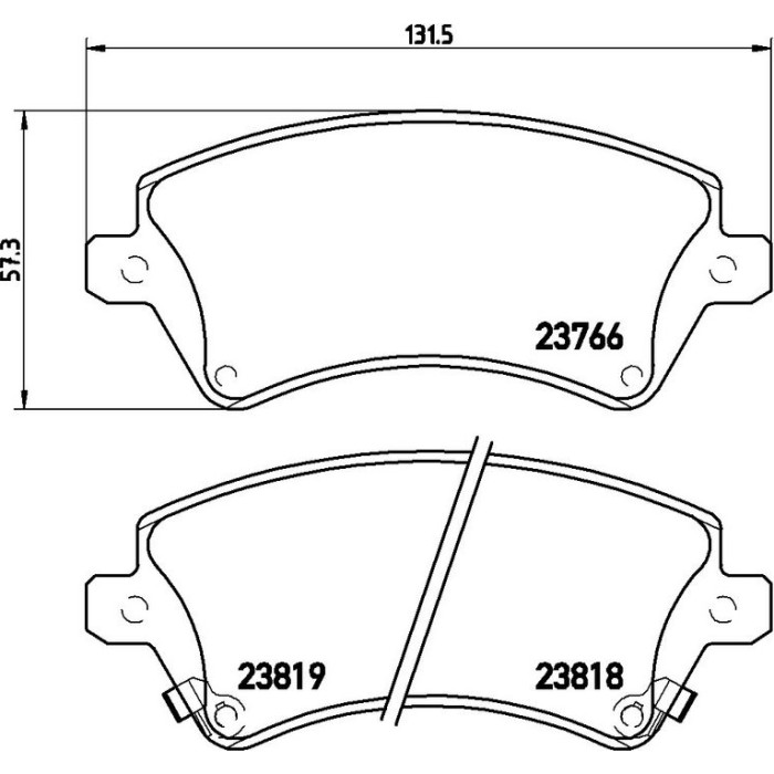 Brembo P 83 064 Bremsbelagsatz, Scheibenbremse PRIME LINE